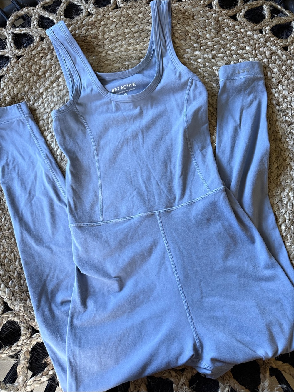 SET Active Powder Blue Sculpting Jumpsuit